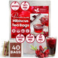 FRESHDRINKUS Hibiscus Flowers Tea Bags, 100% Natural Herbal Tea, Vegan, 40 Count