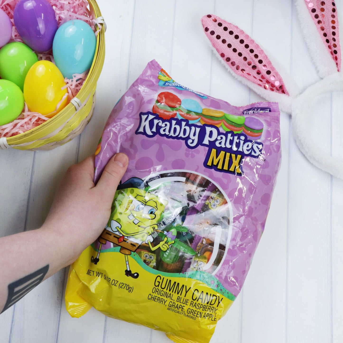 Frankford Spongebob Easter Krabby Patty Gummy Candy, 30 Individually Wrapped Treats, 9.52 Ounces