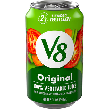 V8 Original 100% Vegetable Juice, Vegetable Blend With Tomato Juice, 11.5 Fl Oz Can