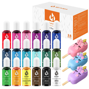 Oil Based Food Coloring for Chocolate Oil Food Dye for Baking 18 Colors x 10 ml Concentrated Oil Food Coloring for Melting Choco