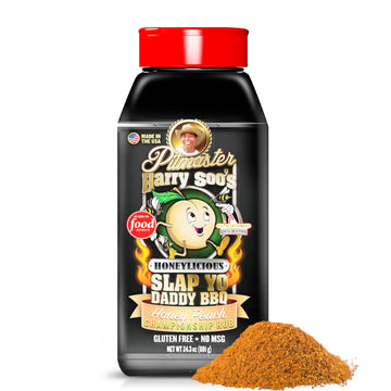Slap Yo Daddy BBQ Rub Seasoning, Honeylicious Honey Peach, 26 oz, Sweet Honey & Peach with Herbs & Spices