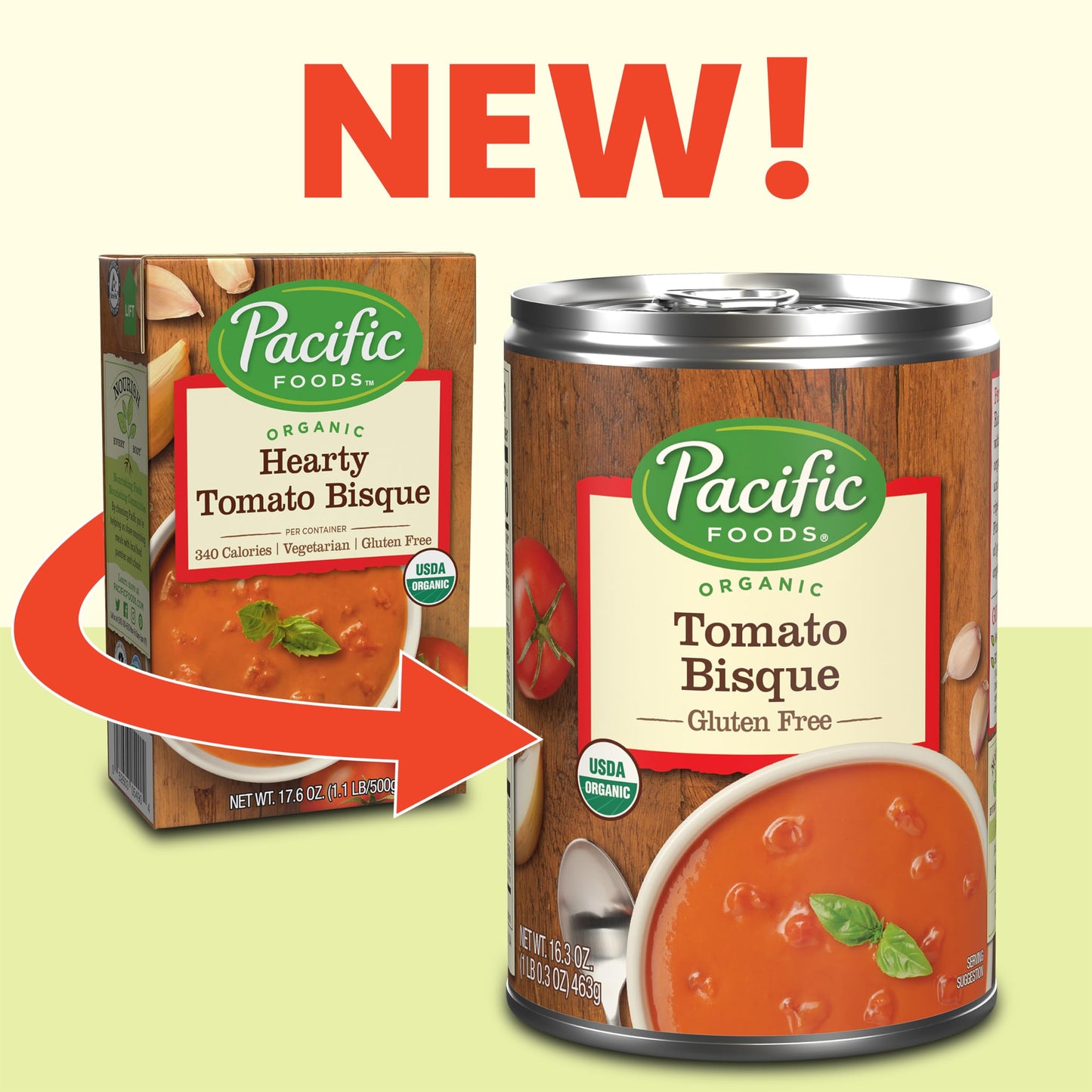 Pacific Foods Organic Tomato Bisque Soup, 16.3 Oz Can