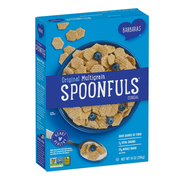 Barbaras Spoonfuls Original Multigrain Cereal, Hearty Healthy Wheat Cereal, Good Source Of Fiber, Vegan Cereal, Kosher, Non-Gmo