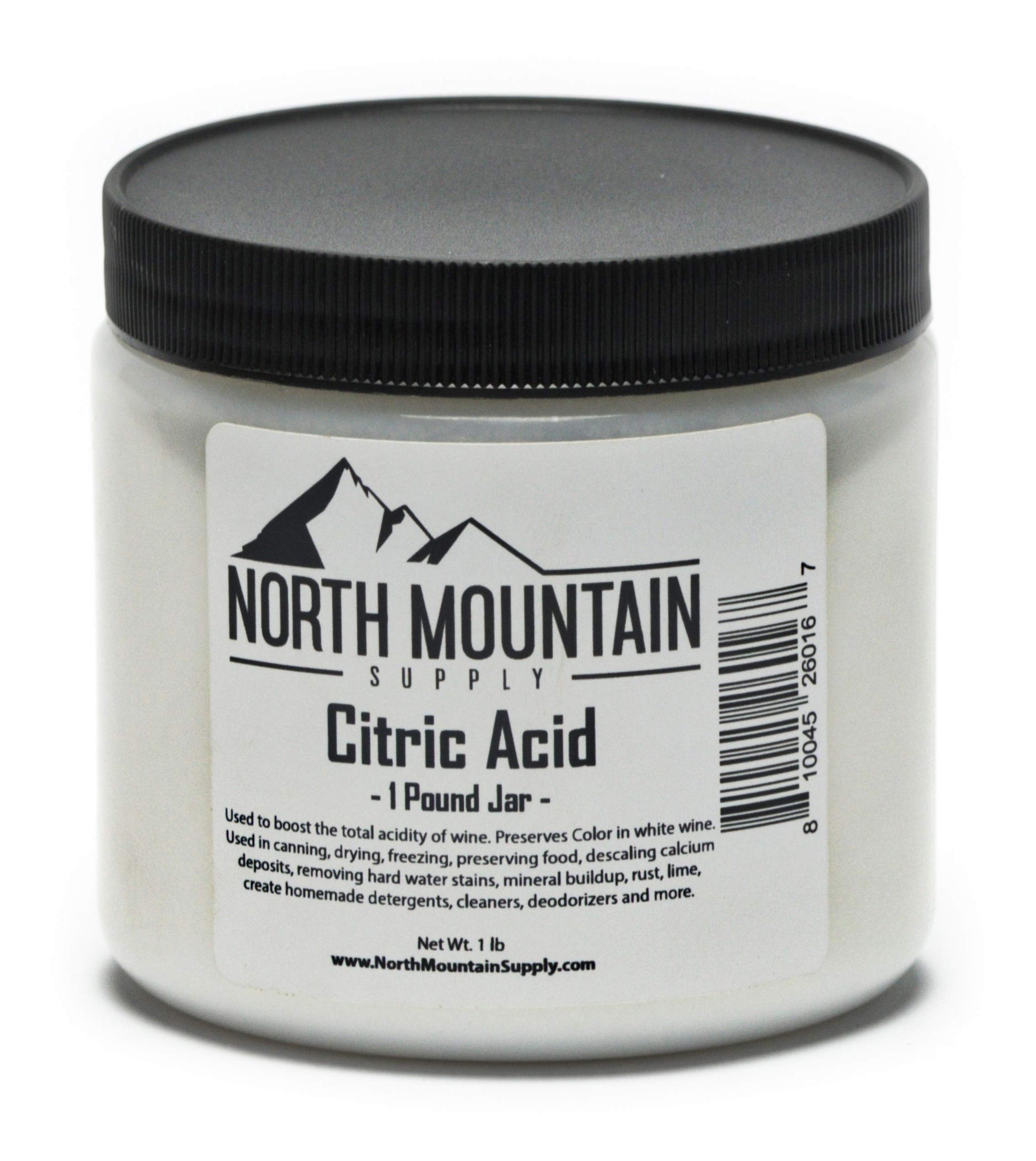North Mountain Supply Citric Acid - Food Grade - 1 Pound Jar