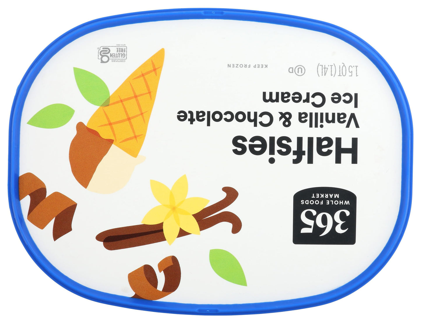 365 by Whole Foods Market Half Vanilla Half Chocolate Ice Cream, 1.5 QT
