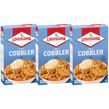 Cobbler Mix 10.58 Oz. (Pack Of 3) - Homemade Dessert In Minutes - Just Add Your Favorite Fruit - Apple, Peach, Berry And More By Louisiana Fish Fry