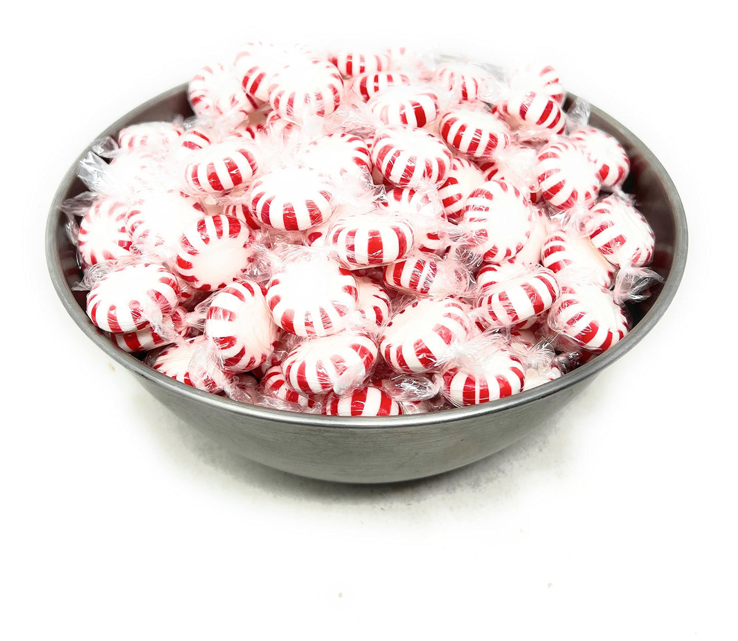 Holiday American Old Fashioned Peppermint Starlights Mints Hard Candy Discs Individually Wrapped Bulk 3 Lbs 200+ Pcs (48-Oz)