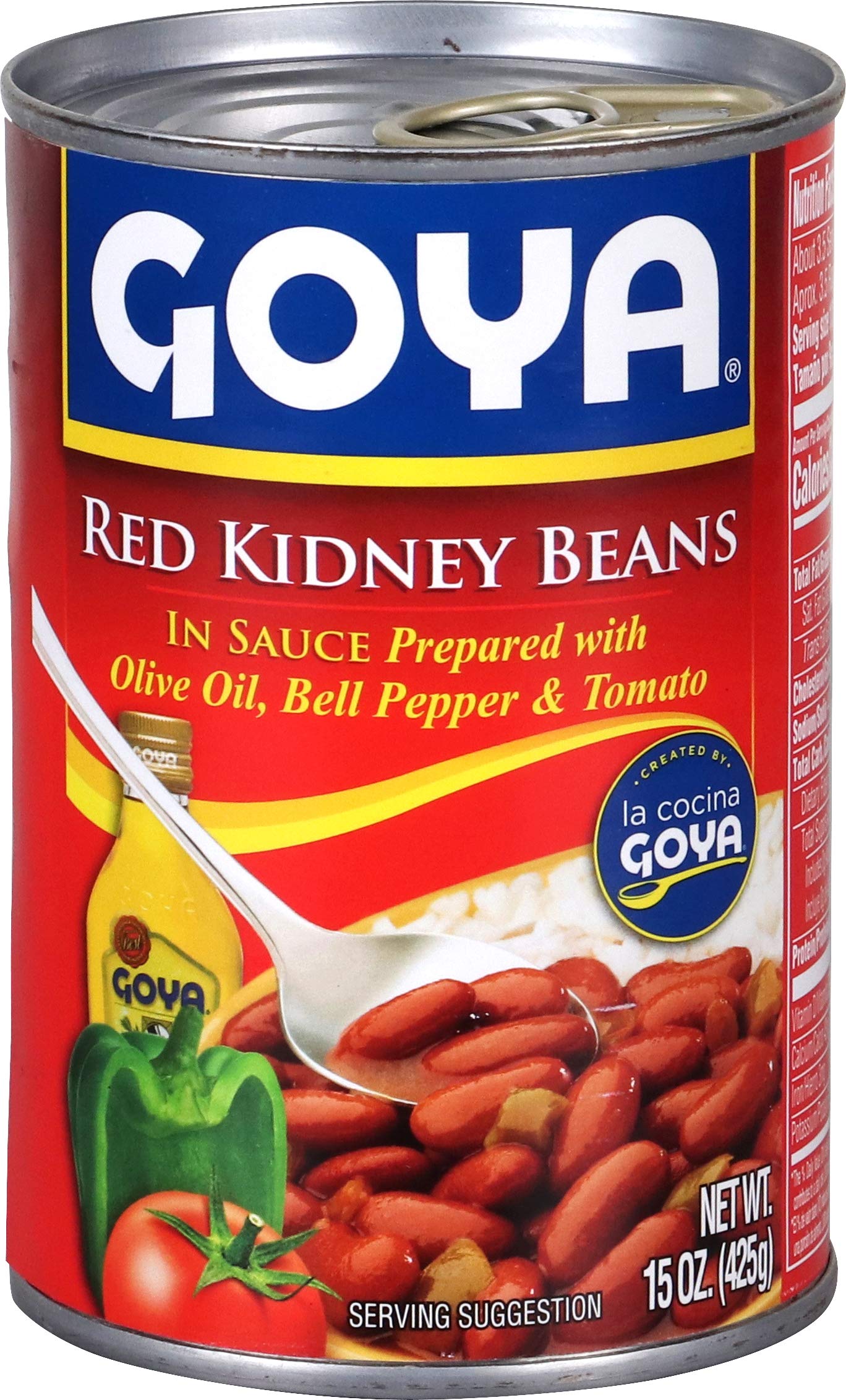 Goya Foods Red Kidney Beans In Sauce (Guisadas), 15-Ounce (Pack Of 2)
