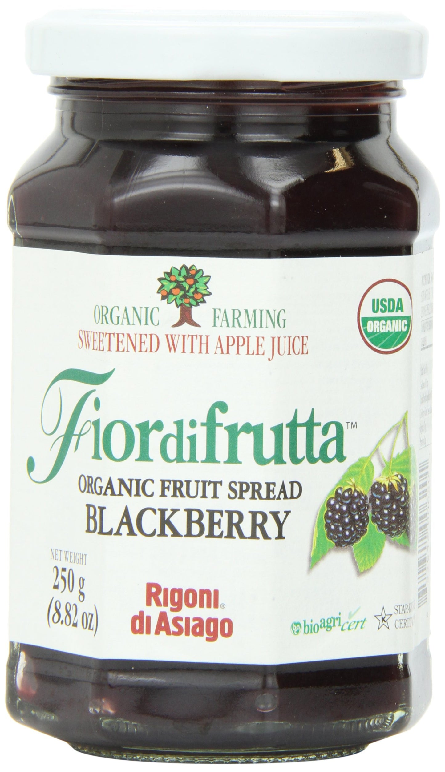 Rigoni di Asiago Organic Fruit Spread, Blackberry, 8.82 Ounce, Pack of 1