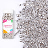 Sujoygar Metallic Sprinkles for Cake Decorating, Light Silver Pearl Sugar Rods Candy, Silver Sprinkles for Baking Cupcake Topper