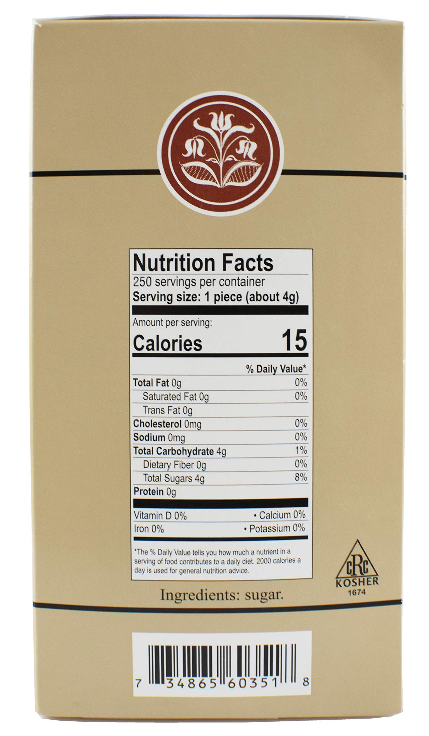 India Tree Brown Sugar Cubes, 2.2 Pound Box, European Style Cane Sugar From Mauritius, Rough Cut Unrefined Brown Sugar