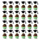 Leetaivie 24Pcs Graduation Cupcake Topper - Black Glitter Graduation Cap Graduation Diploma Cupcake Topper- Class Of 2025 Gradua