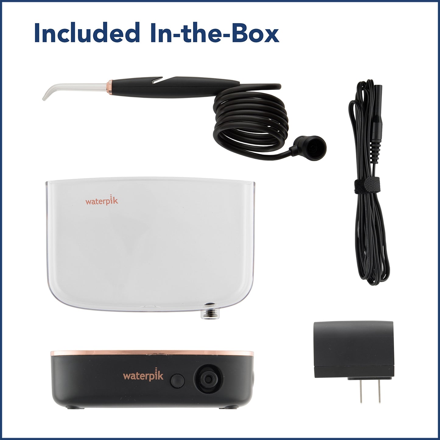 Waterpik Sidekick Portable Water Flosser For Travel & Home, Black/Copper