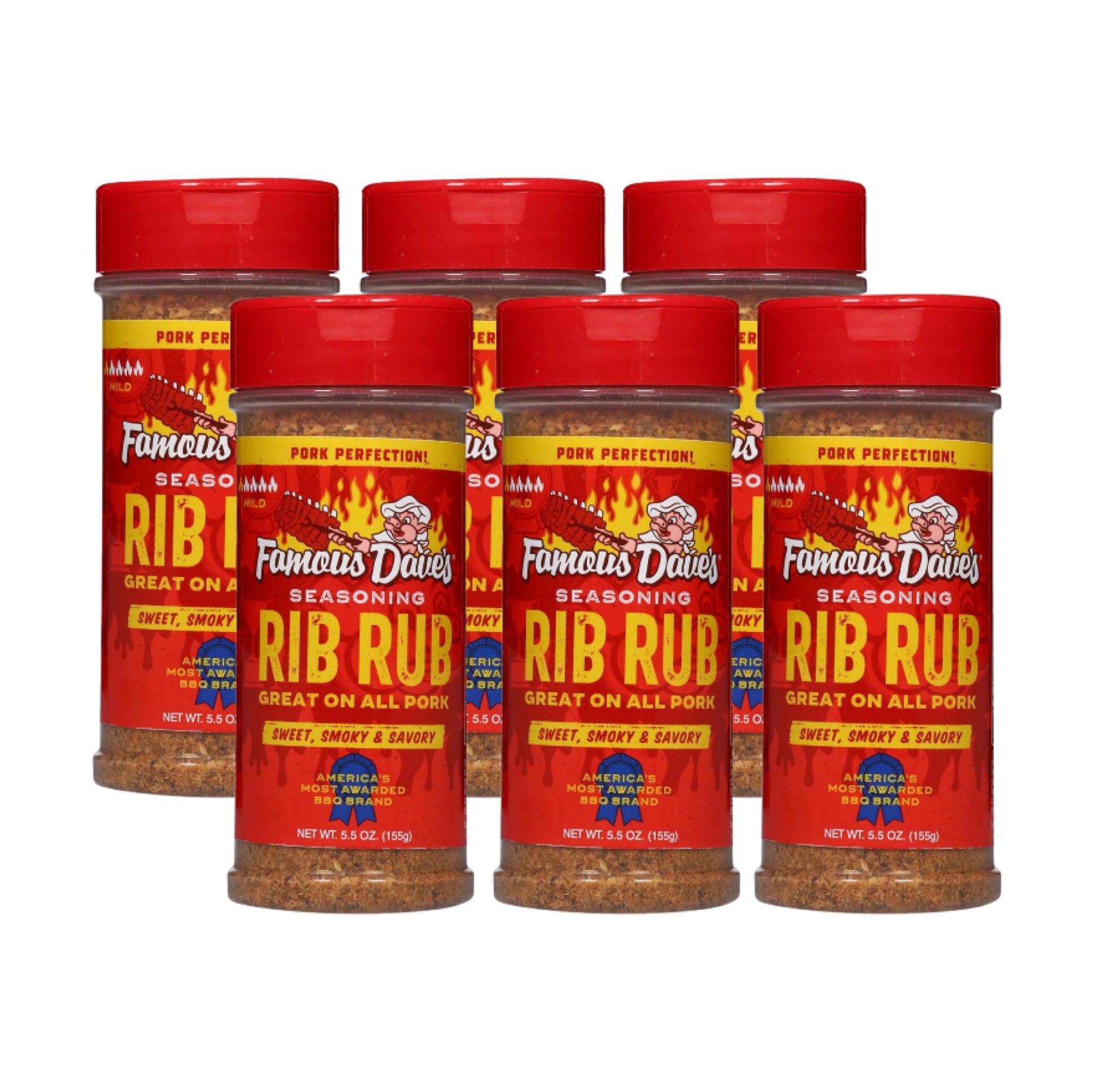 Famous Dave S - 6 Pck  Rib Rub Seasoning (33 Oz.)