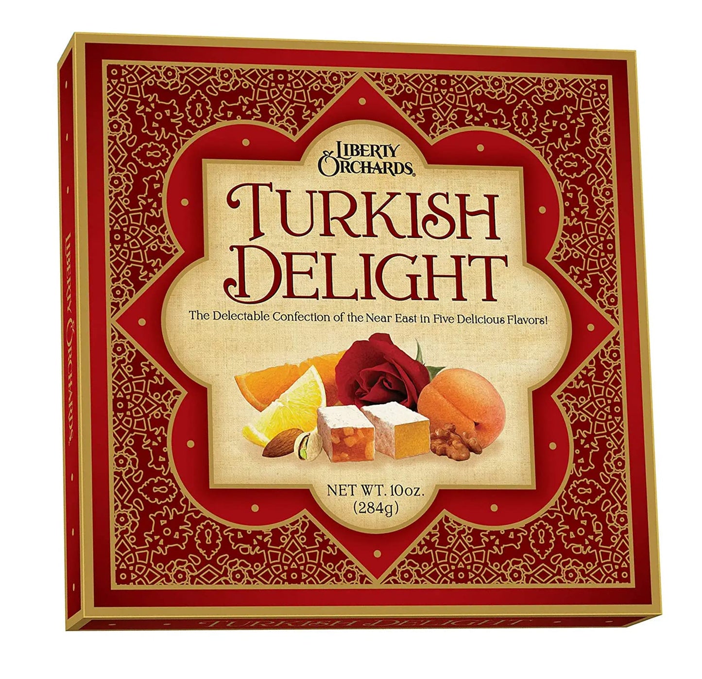 Liberty Orchards Turkish Delight - Premium Chewy Gourmet Vegan Candy 10 Oz.