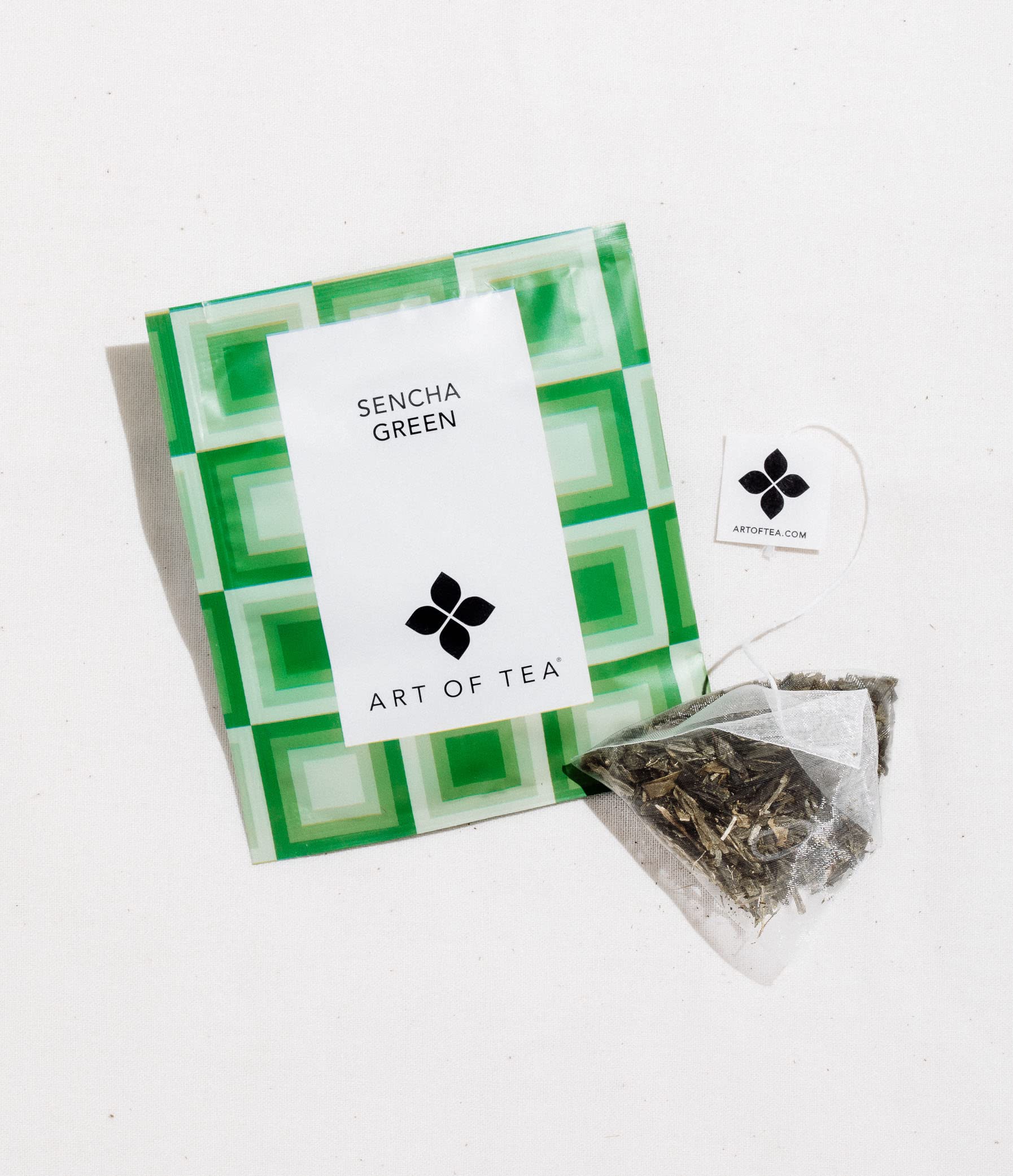 Art of Tea | Organic Sencha Green Tea Bags | 50 Eco Friendly Pyramid Tea Bag Sachets