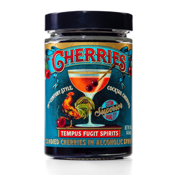 Tempus Fugit Spirits Black Amarena Mixed Flavor Cherries | Italian Flavor Blend Cherries | Mixed Flavor Garnish For Old Fashioned  Manhattan Mixed Flavors | Gourmet Historic Recipe | 8Oz  225G Jar