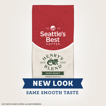 Seattle'S Best Coffee Henry'S Blend Dark Roast Ground, 12 Oz (Pack Of 2) 24 Ounces Total