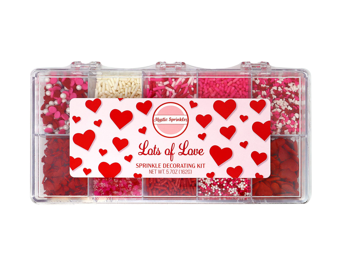 Mystic Sprinkles Valentines Day Sprinkle Mixes (Lots Of Love Sprinkle Decorating Kit 5.7oz)