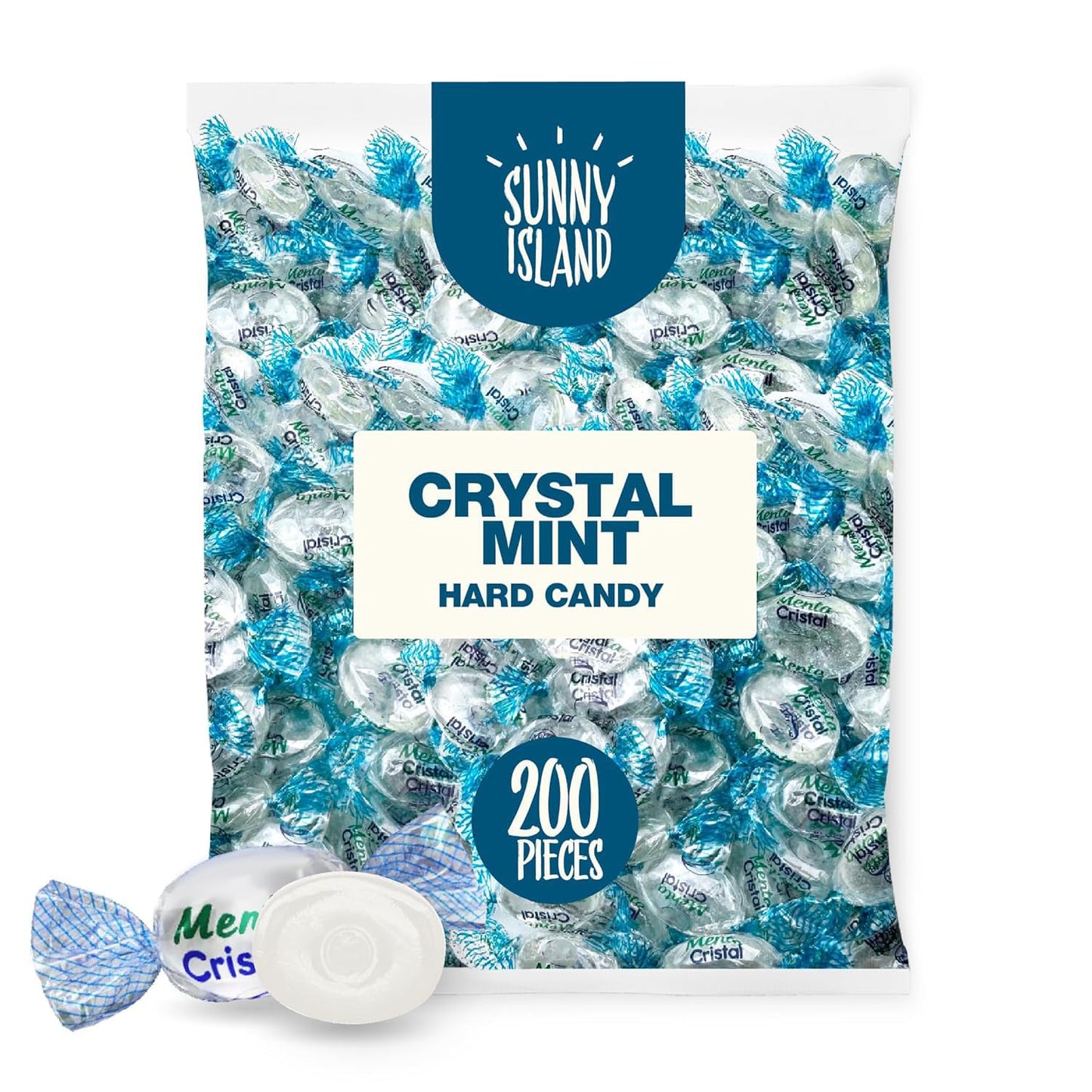 Crystal Mint, Refreshing Mints Hard Candy, Naturally Flavored, 2-Pound Bag (About 200 Pieces)