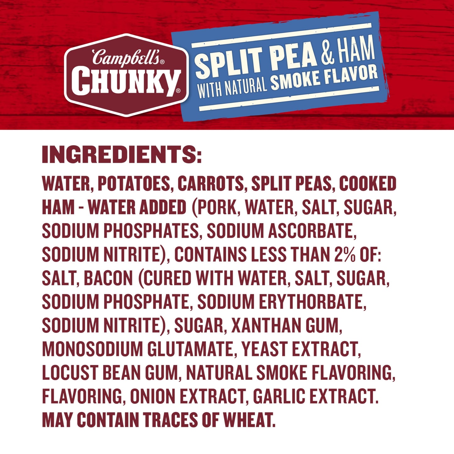Campbells Chunky Soup, Split Pea Soup With Ham, 19 Oz Can