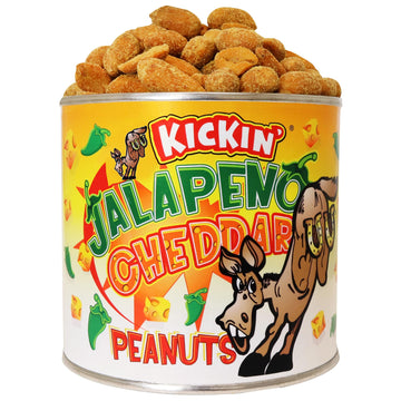 ASS KICKIN Jalapeno Cheddar Spicy Hot Peanuts - 12oz - Gourmet Snack - Model AK762