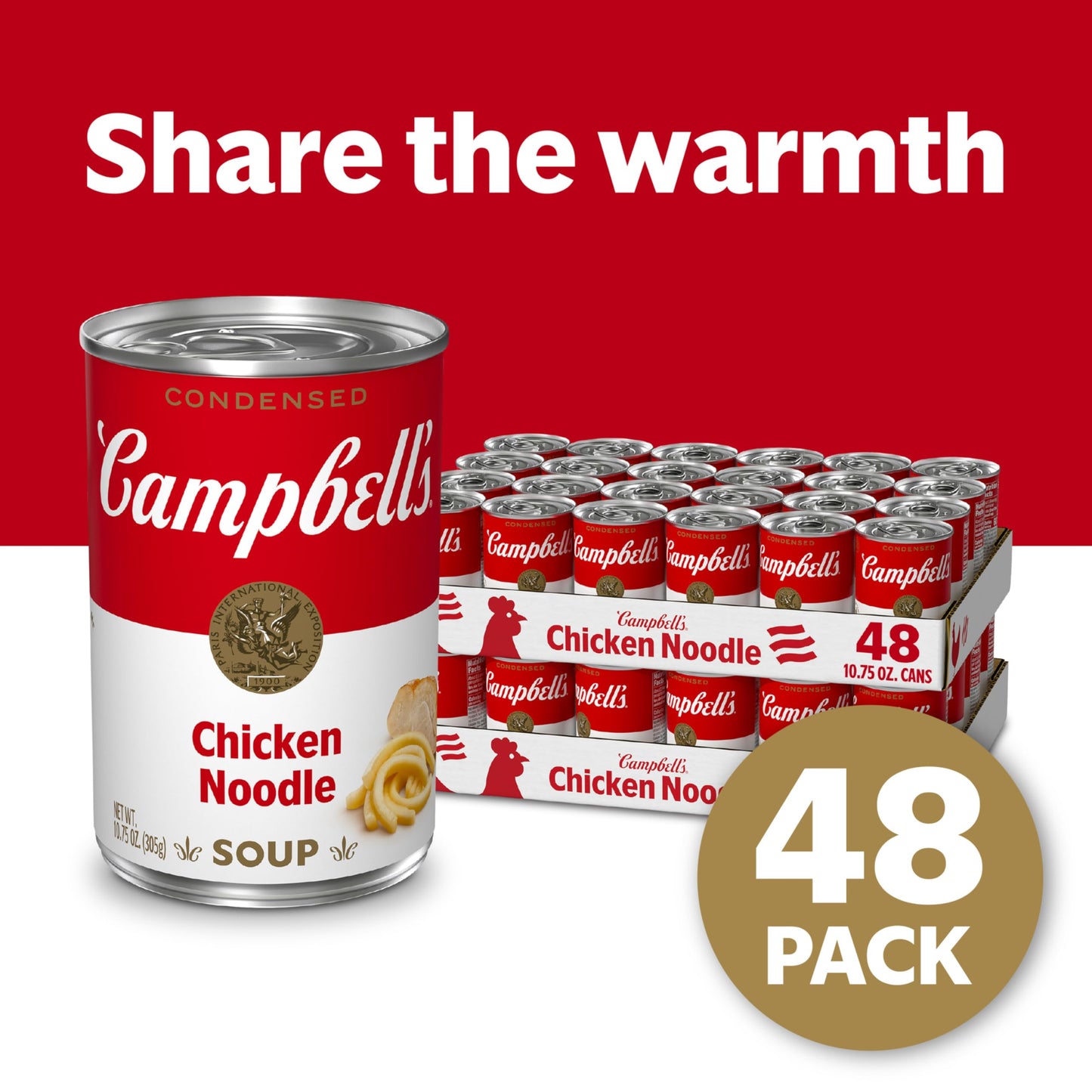 Campbell'S Condensed Chicken Noodle Soup, 10.75 Ounce Can (Pack Of 48)
