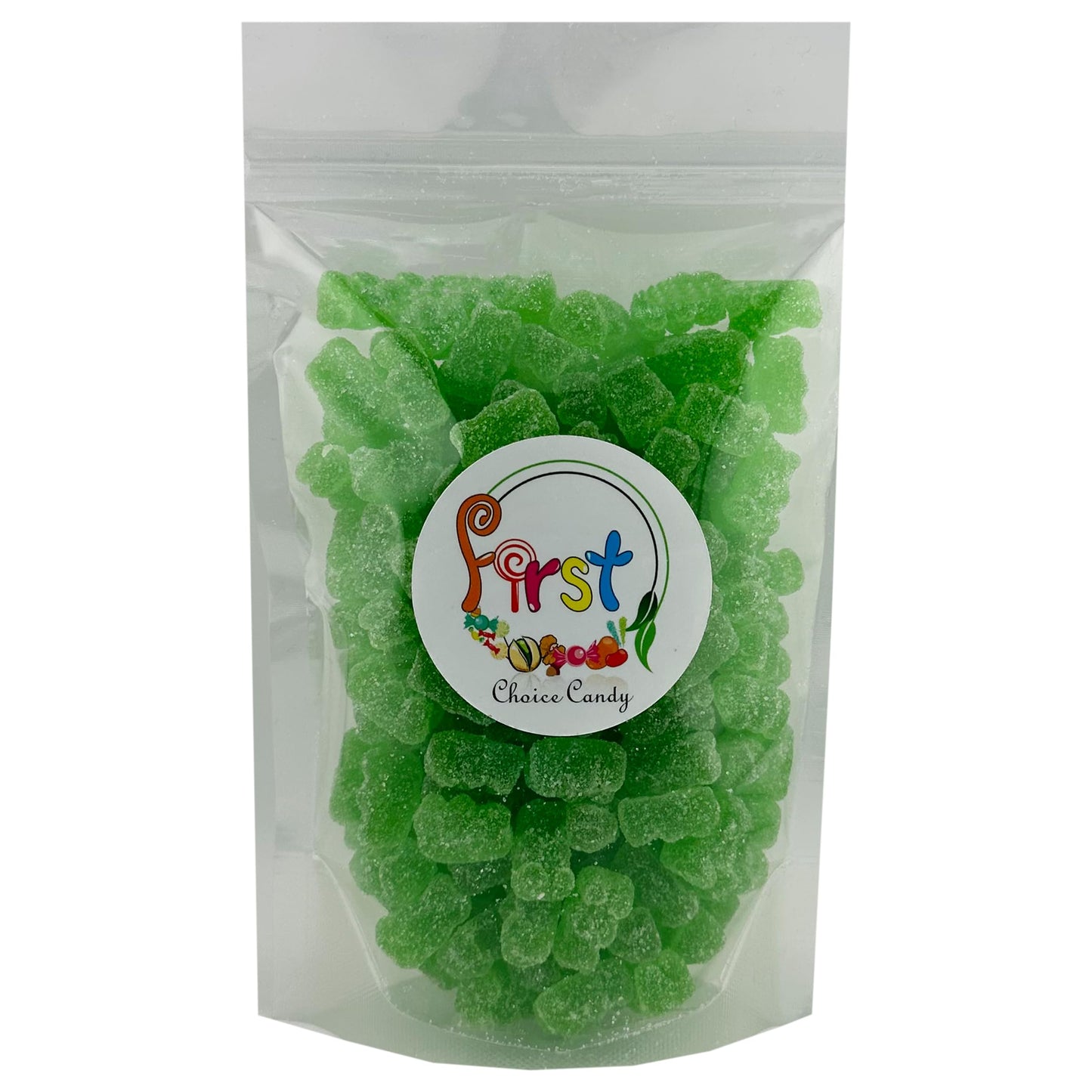 FirstChoiceCandy Fun Sour Gummy Bears (2 Pound (Pack of 1), Sour Tangy Green Apple)