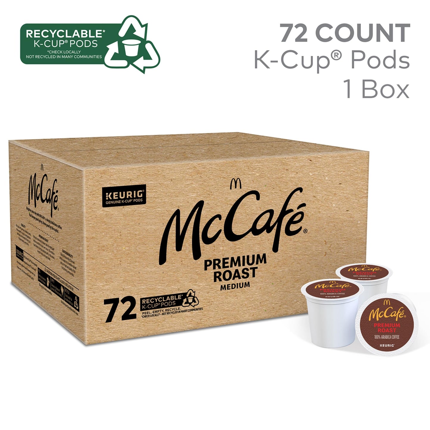 McCafe Premium Roast Coffee K-Cup Pods Medium Roast 72 Count