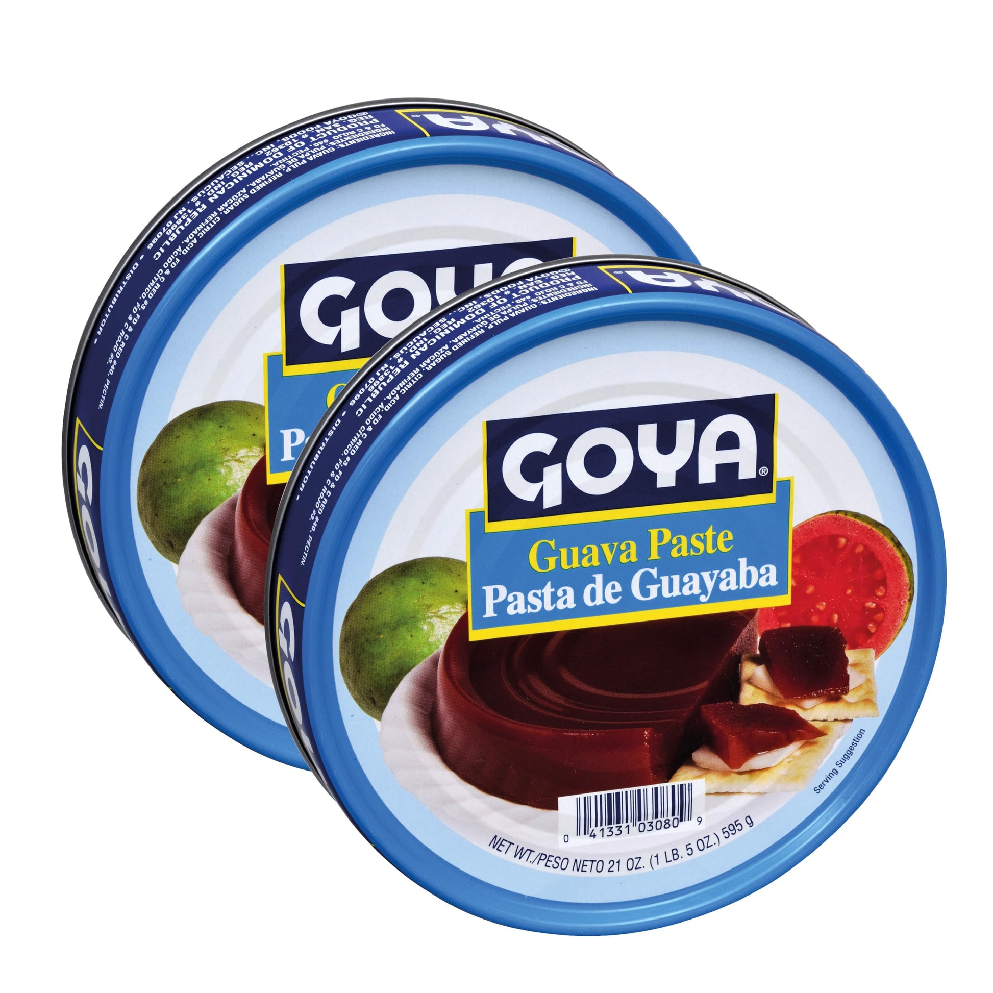 Guava Puree Paste By Goya, Guava Jelly For Breakfast Pastries, Guava Concentrate Jam Made With Guava Pulp, Pasta De Guava, Latin Cooking And Baking Kitchen Staple, 21 Oz Cans, Pack Of 2