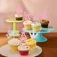 Gyufise Cupcake Toppers, 24Pcs Glitter Castle Bowknot, Paper Decorations for Birthday, Baby Shower, 2.4x3.9, Pink Silver