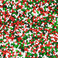 SweetGourmet Jingle Mix | Red Green White Christmas Nonpareils | 2 Pounds