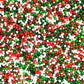 SweetGourmet Jingle Mix | Red Green White Christmas Nonpareils | 15oz