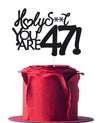 Happy 47th Birthday Cake Topper 47 Birthday Cake Toppers-Black Glitter, Funny 47th Cake Topper for Men,47 Cake Topper For Women,
