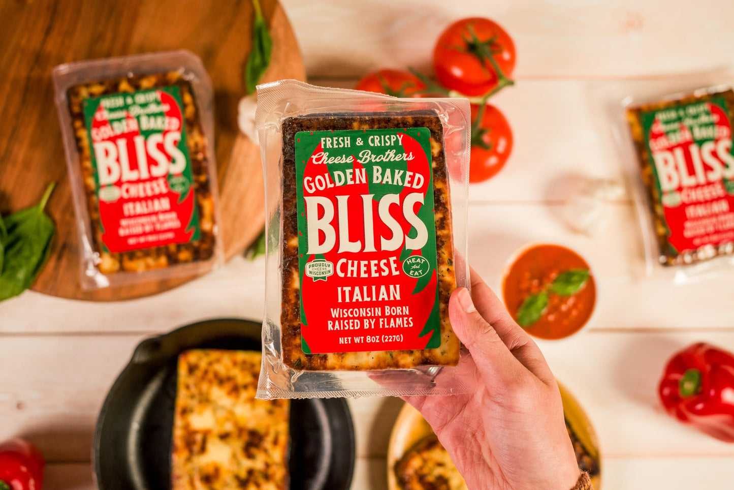 CHEESE BROTHERS INC Golden Baked Bliss Cheese | Italian | 7 Pack