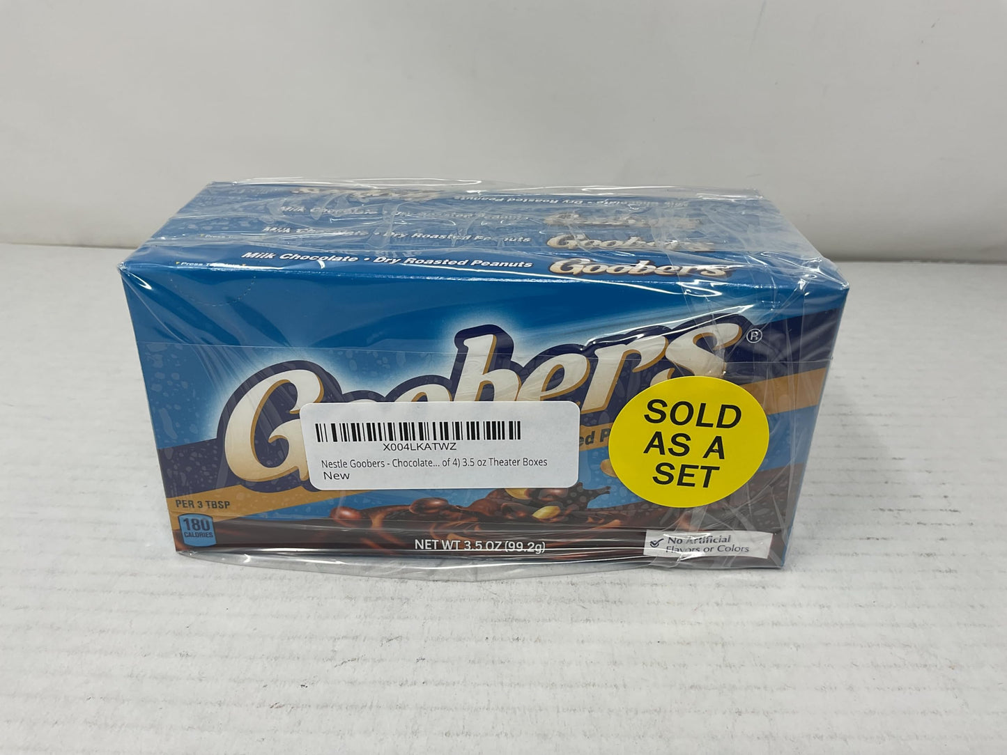 Nestle Goobers Chocolate Covered Peanuts Theater Boxes, 3.5 oz (Pack of 4) - Brown