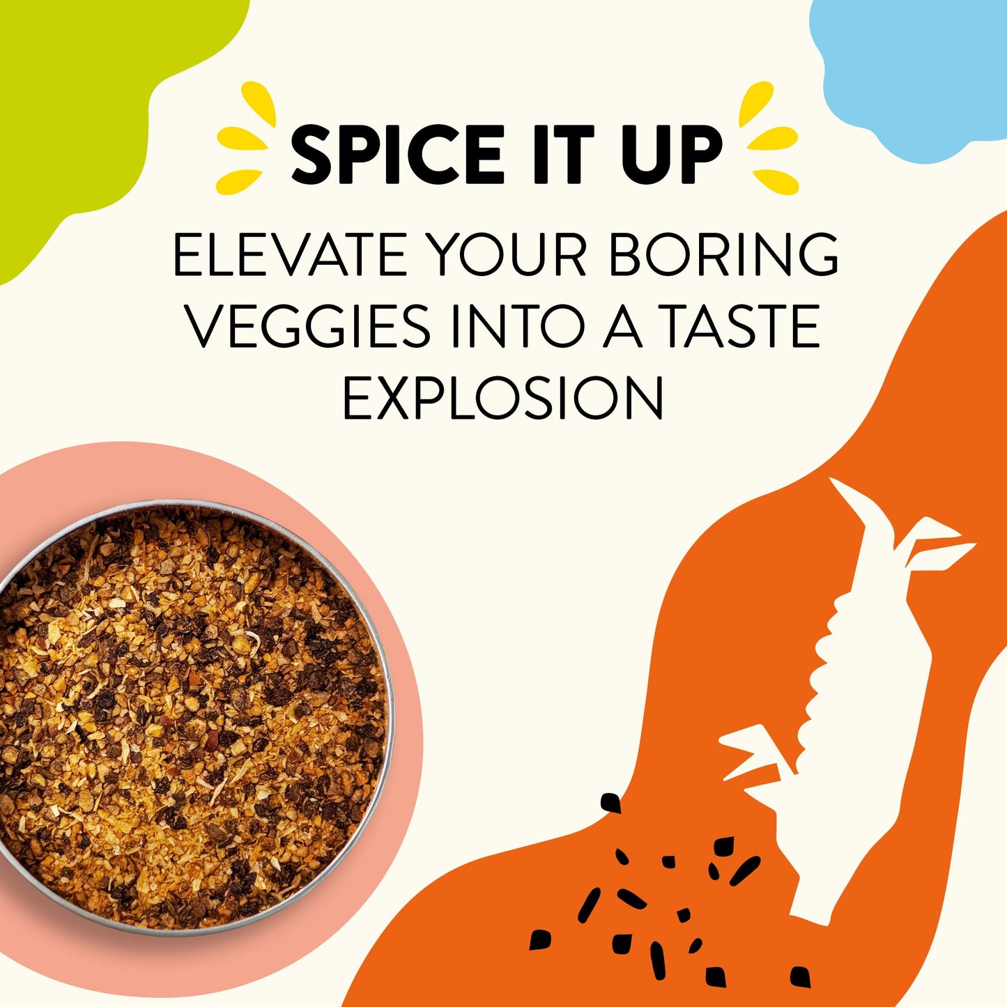 Just Spices Vegetable Allrounder, 2.64 Oz I Spice Mix For Delicious, Spicy And Healthy Vegetables I Cooked, Air Fried Or Baked V