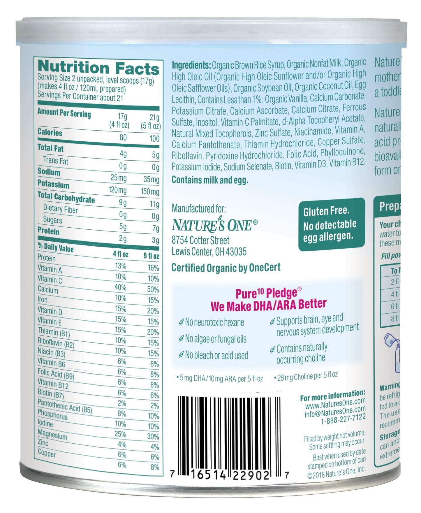 Baby'S Only Organic Dairy With Dha & Ara Formula, 12.7 Ounce