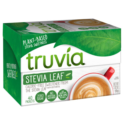 Truvia Original Calorie-Free Sweetener From The Stevia Leaf Packets, 2.82 oz Carton, 40 Count (Pack of 12)