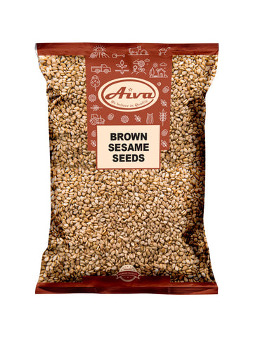 Aiva Sesame Seeds Brown (5 LB) - Whole Unhulled Seeds for Cooking, Baking, and Garnishing