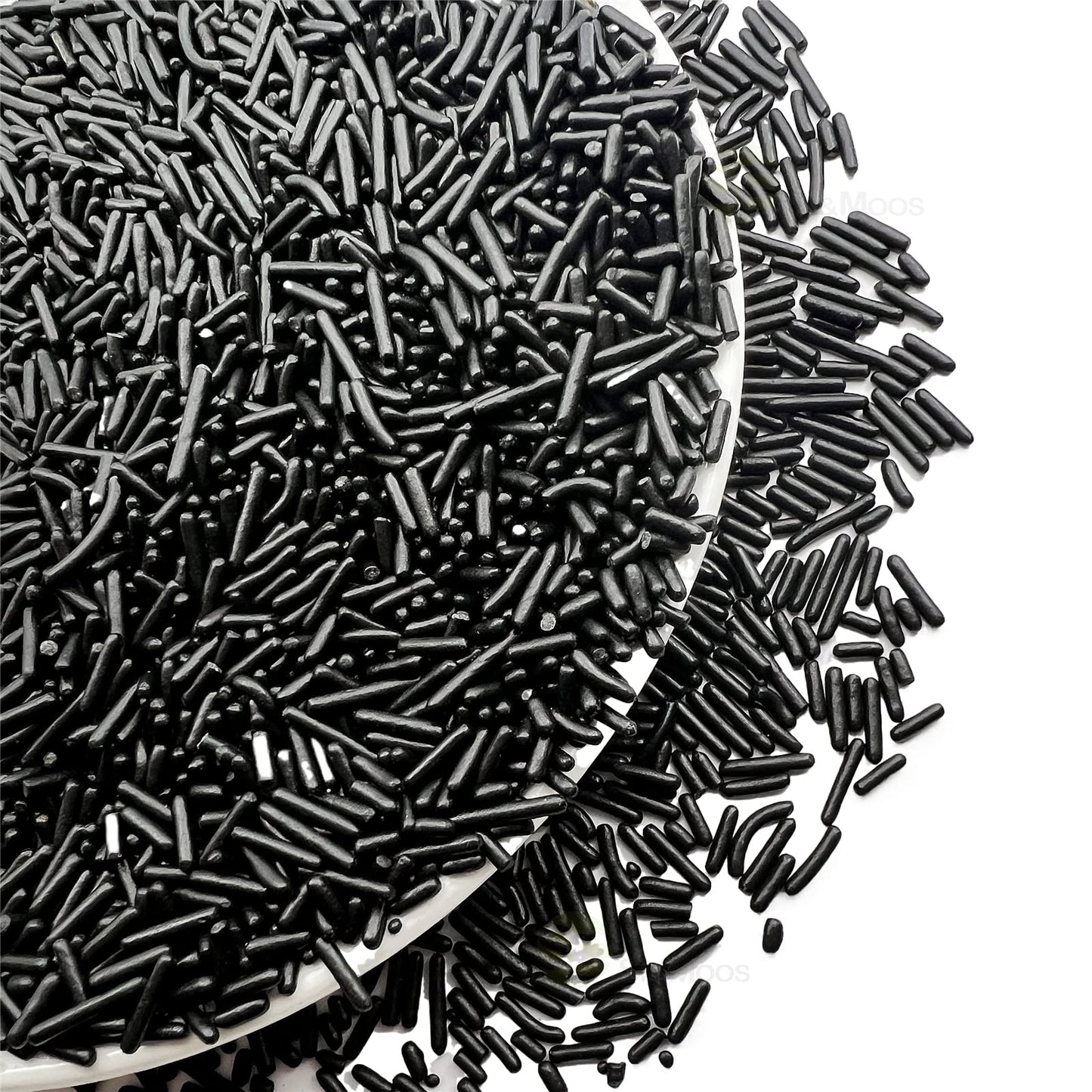 Se Si&Moos Black Jimmies Sprinkles Soft Jimmies Soft Sprinkles Edible Black Sprinkles For Cake Decorating, Ice Cream Toppings &