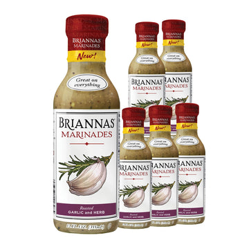 BRIANNAS - Roasted Garlic & Herb Marinade - Small Batch, Gluten Free, Vegan Marinade made with Premium Ingredients - 12 oz. Bott