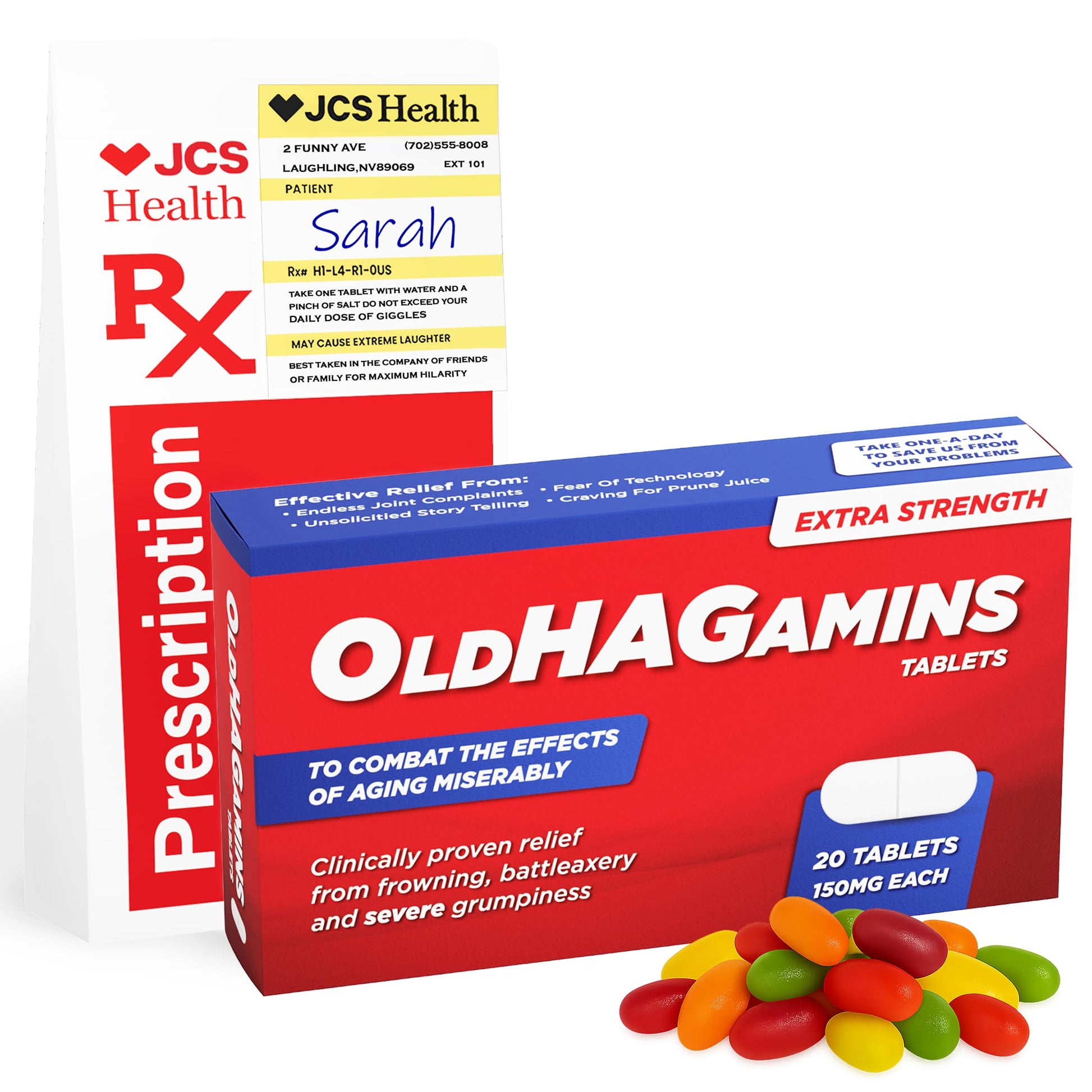 Oldhagamins - Birthday Gifts For Women, Funny 30Th, 40Th, 50Th, 60Th 70Th Bday Present For Female Friend, Sister, Woman Unique, White Elephant Christmas Stocking Filler, Xmas Secret Santa For Her