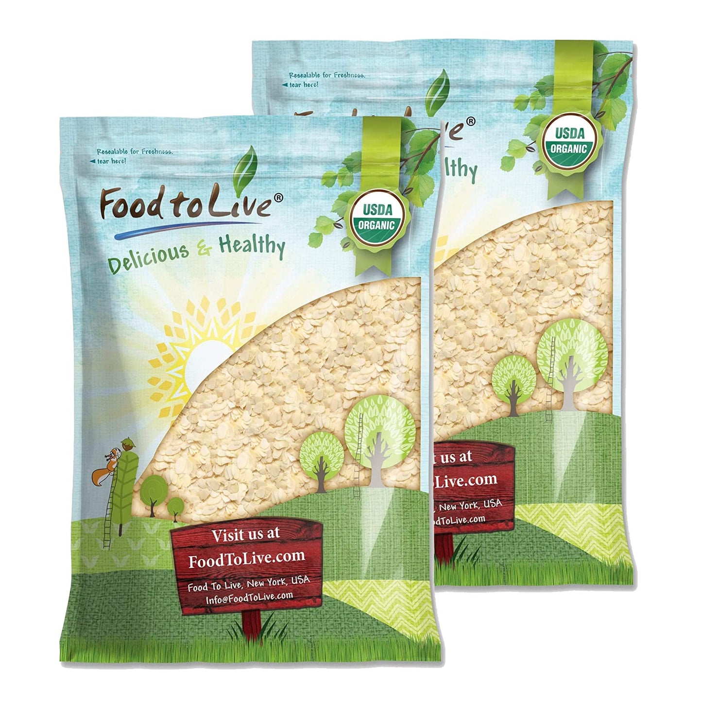 Food to Live Organic Blanched Sliced Almonds, Non-GMO, Unsalted, Vegan, 12 Pound Bulk