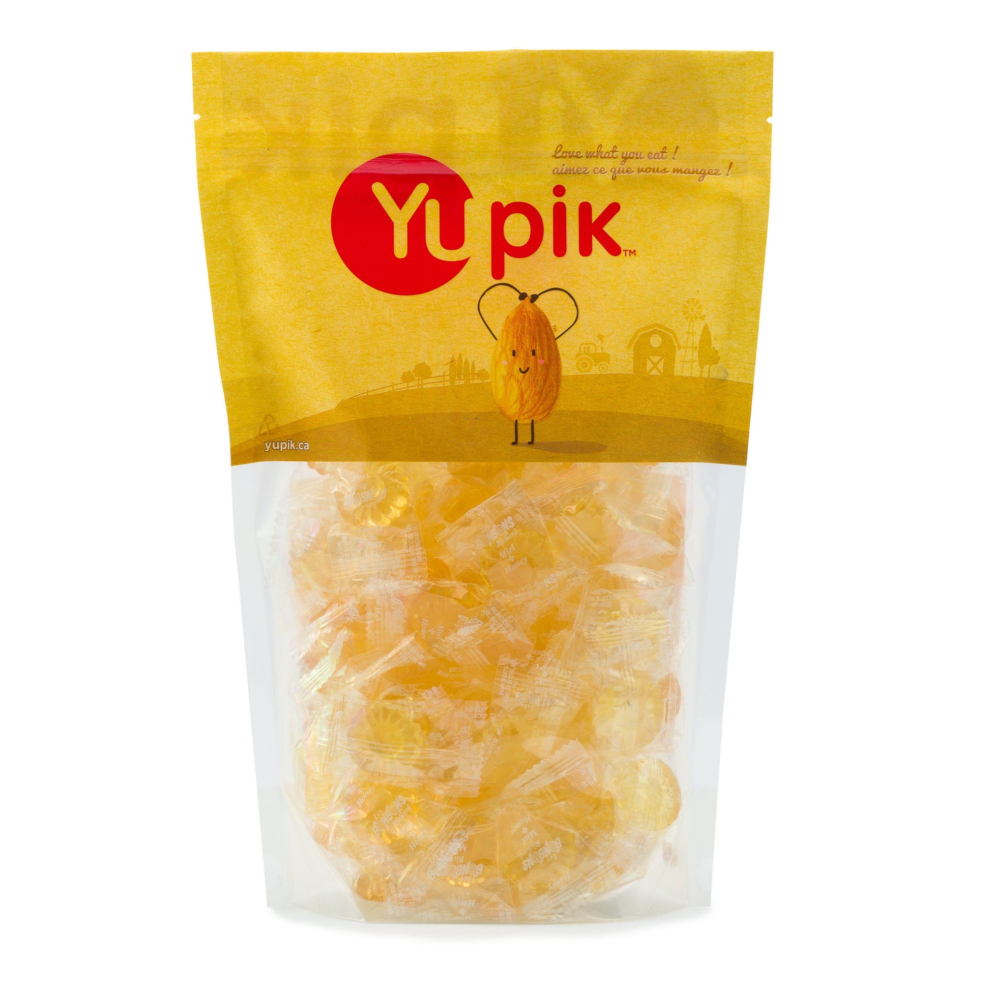 Yupik Honey Barley Sugar Candies, 2.2 lb (35.2 oz), Pack of 6, Individually Wrapped Hard Candies, Gluten-Free, Low-Calorie, Fat-