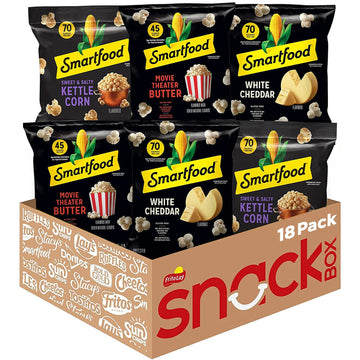 Smartfood Popcorn, Variety Pack, 0.5 Ounce (Pack Of 18)