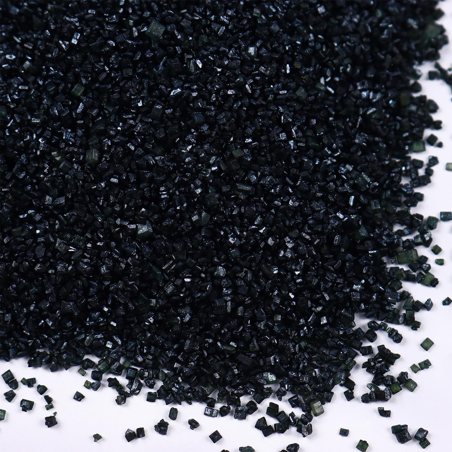 Sanding Sugar Black Edible Sugar Sprinkles Sanding Sugar for Cake Decorating, Sparkling Edible Crystal Candy for Wedding Party B