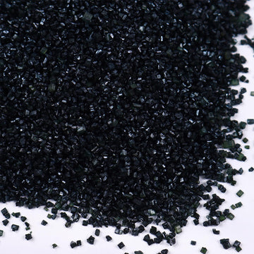 Sanding Sugar Black Edible Sugar Sprinkles Sanding Sugar for Cake Decorating, Sparkling Edible Crystal Candy for Wedding Party B