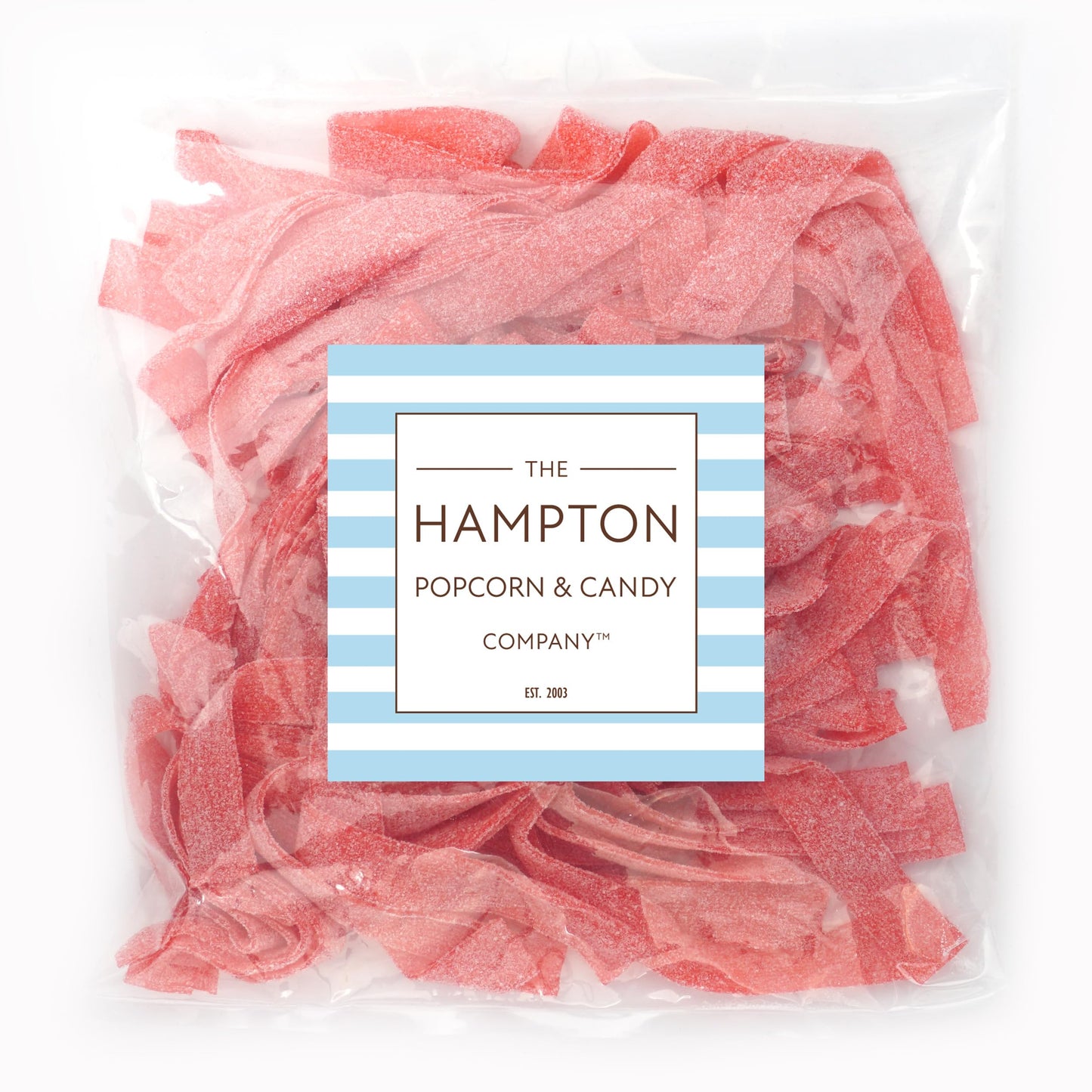 The Hampton Candy Company Strawberry Sour Belts, 1 Pound Bulk Bag