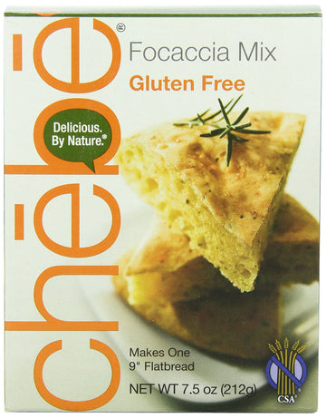 Chebe Bread Focaccia Flat Bread Mix, Gluten Free, 7.5-Ounce Bags (Pack Of 8)
